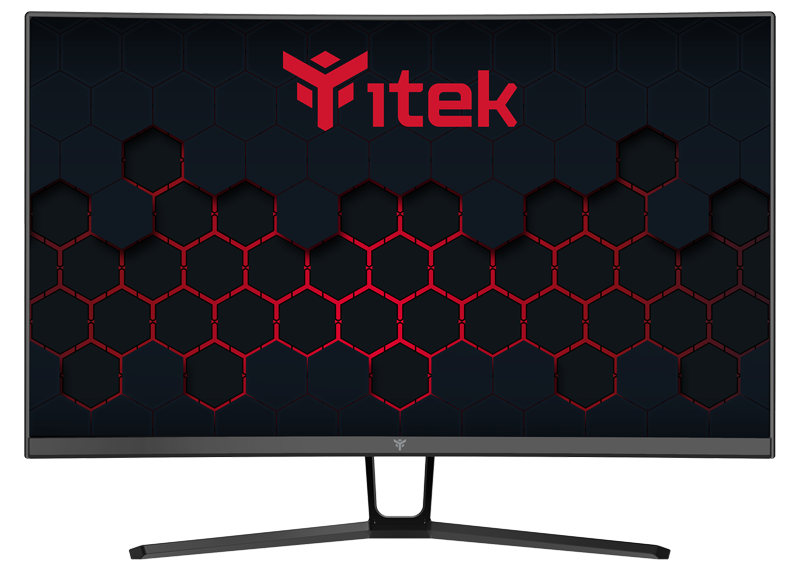 iTek GGC 27” Full HD Curved Gaming Monitor – 1920×1080, 165Hz, 1ms MPRT, VA Panel, FreeSync, Frameless Design, HDMI, DisplayPort, VESA Mount – Black