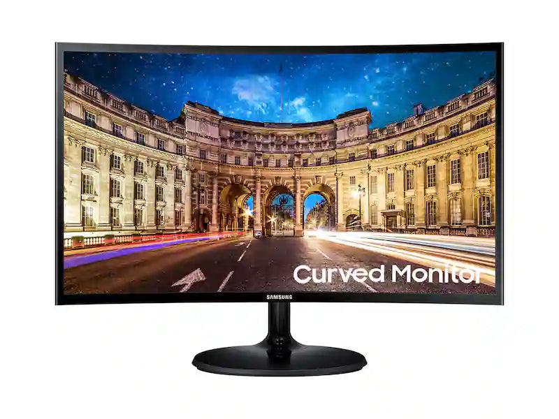 Samsung CF396 Series | 27” FHD Curved VA Monitor – 1920×1080, 60Hz, 4 ms, 1800R Curvature, FreeSync, Eye Saver Mode – Glossy Black