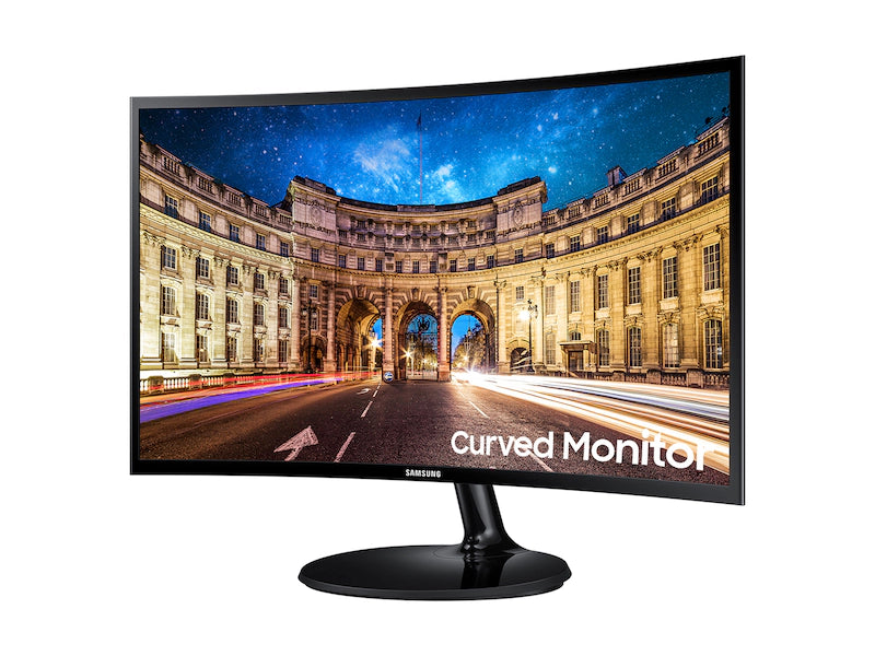 Samsung CF396 Series | 27” FHD Curved VA Monitor – 1920×1080, 60Hz, 4 ms, 1800R Curvature, FreeSync, Eye Saver Mode – Glossy Black