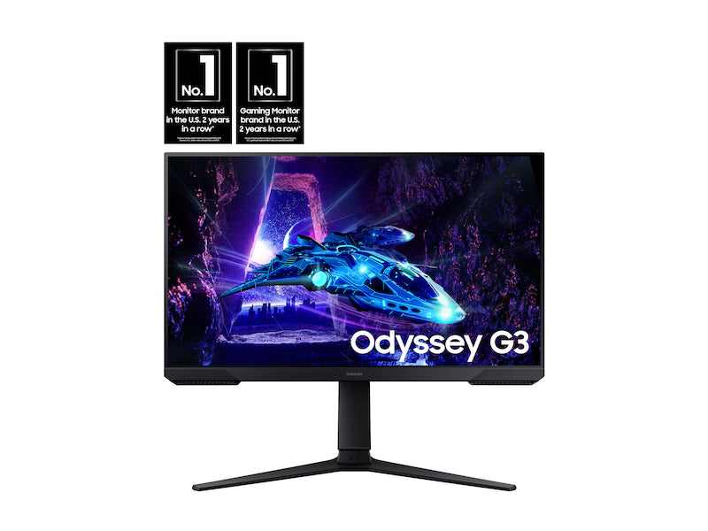 Samsung Odyssey G3 - G30D 24” Full HD Gaming Monitor – 1920×1080, 144Hz, 1ms Response Time, FreeSync, HDMI & DisplayPort, VESA Mount – Black