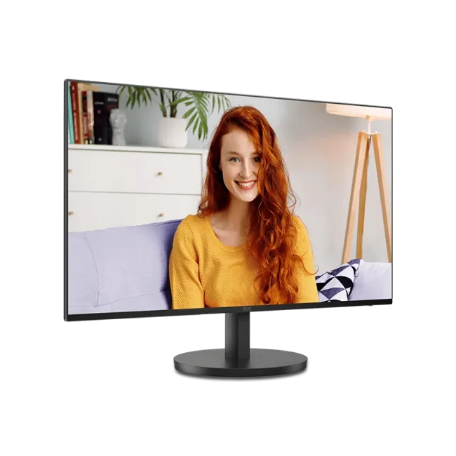 AOC 27B3HA2 27” FHD IPS Monitor – 1920×1080, 100 Hz, 1 ms MPRT, Adaptive‑Sync, 3‑Side Frameless, Built‑in Speakers, Flicker‑Free – Black