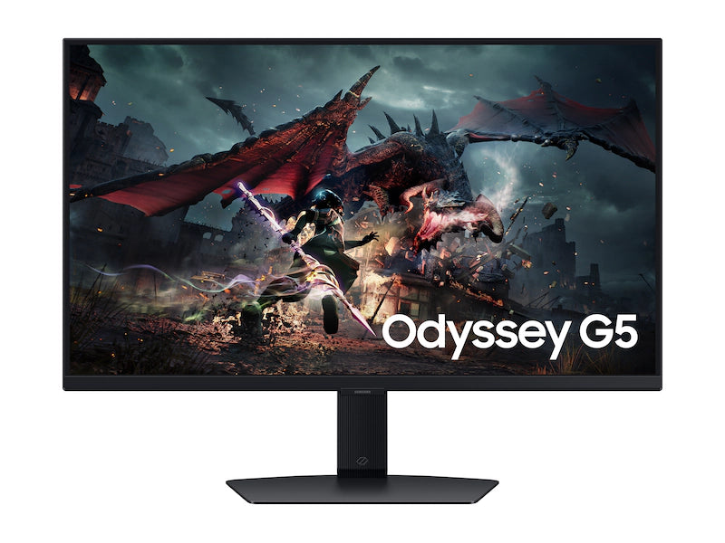 Samsung Odyssey G50D 27” QHD Fast IPS Gaming Monitor – 2560×1440, 180Hz, 1ms GtG, HDR400, FreeSync & G‑Sync Compatible – Black