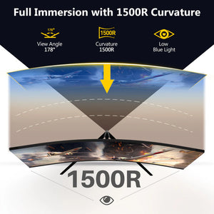 Z-Edge UG27 27” Curved Gaming Monitor – 1920×1080, 165Hz, 1ms MPRT, VA Panel, 1500R Curve, FreeSync, Built-in Speakers, RGB Backlight, HDMI, DisplayPort, VESA Mount – Black