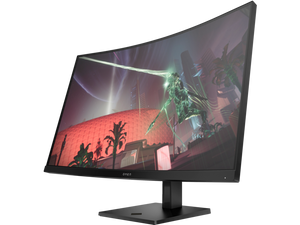 HP OMEN 32c 31.5” QHD Curved Gaming Monitor – 2560×1440, 165 Hz, 1 ms GtG, AMD FreeSync Premium, 1500R Curve, 3000:1 Contrast, HDR10, HDMI×2, DisplayPort 1.4, Headphone Jack, Height‑Adjustable Stand, VESA Mount – Black