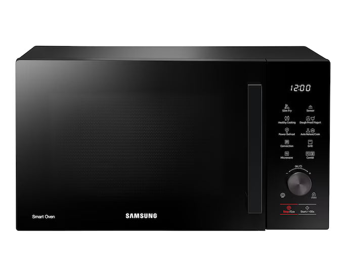 Samsung MG28F303TAK/EC Microwave Oven with Grill, 28L Capacity, 900W Microwave / 1500W Grill, 6 Power Levels, Ceramic Interior, Black