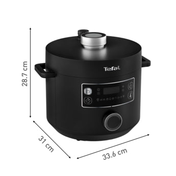 Tefal Turbo Cuisine CY7548 Multicooker, 10 Automatic Programs, Spherical Pot Technology, Non-Stick Bowl, Pressure Cooking & Slow Cooking, Intuitive Control Interface