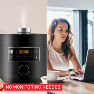 Tefal Turbo Cuisine CY7548 Multicooker, 10 Automatic Programs, Spherical Pot Technology, Non-Stick Bowl, Pressure Cooking & Slow Cooking, Intuitive Control Interface
