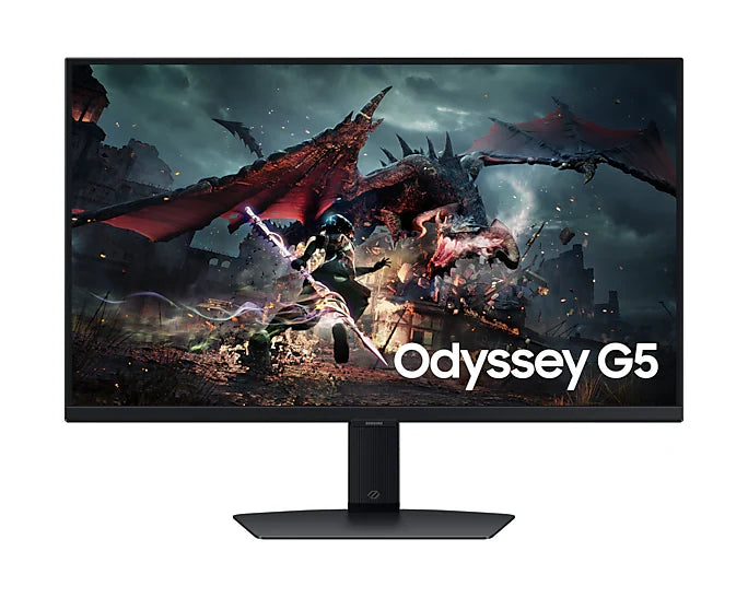 Samsung Odyssey G50D 27” QHD IPS Gaming Monitor – 2560×1440, 180Hz, 1ms (GtG), HDR10, AMD FreeSync Premium, HDMI, DisplayPort, Eye Saver, Flicker-Free, VESA Mount, Tilt Stand – Black