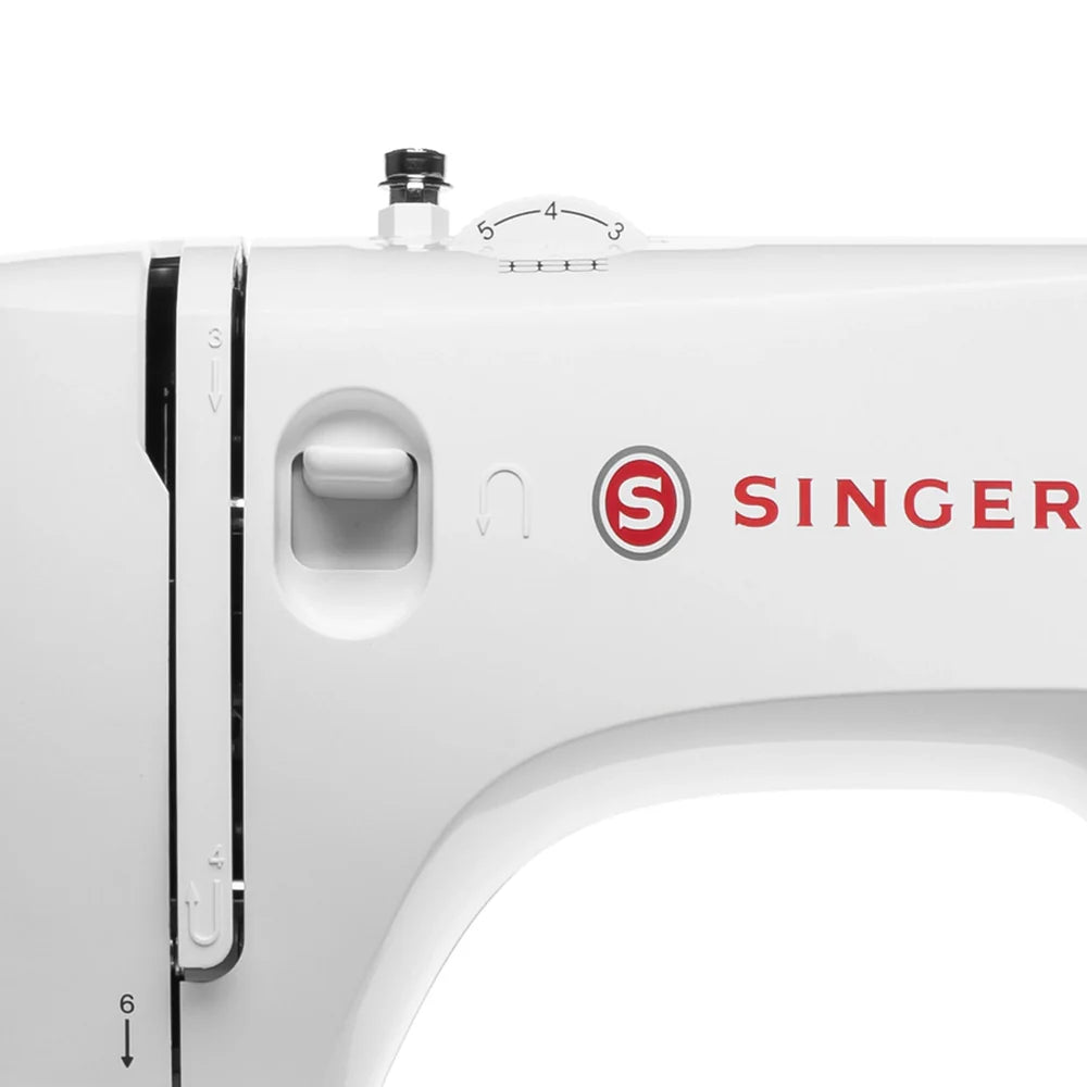 Singer M2505 Sewing Machine, 23 Built-In Stitches, 4-Step Buttonhole, Free Arm Design, Lightweight & Portable, White