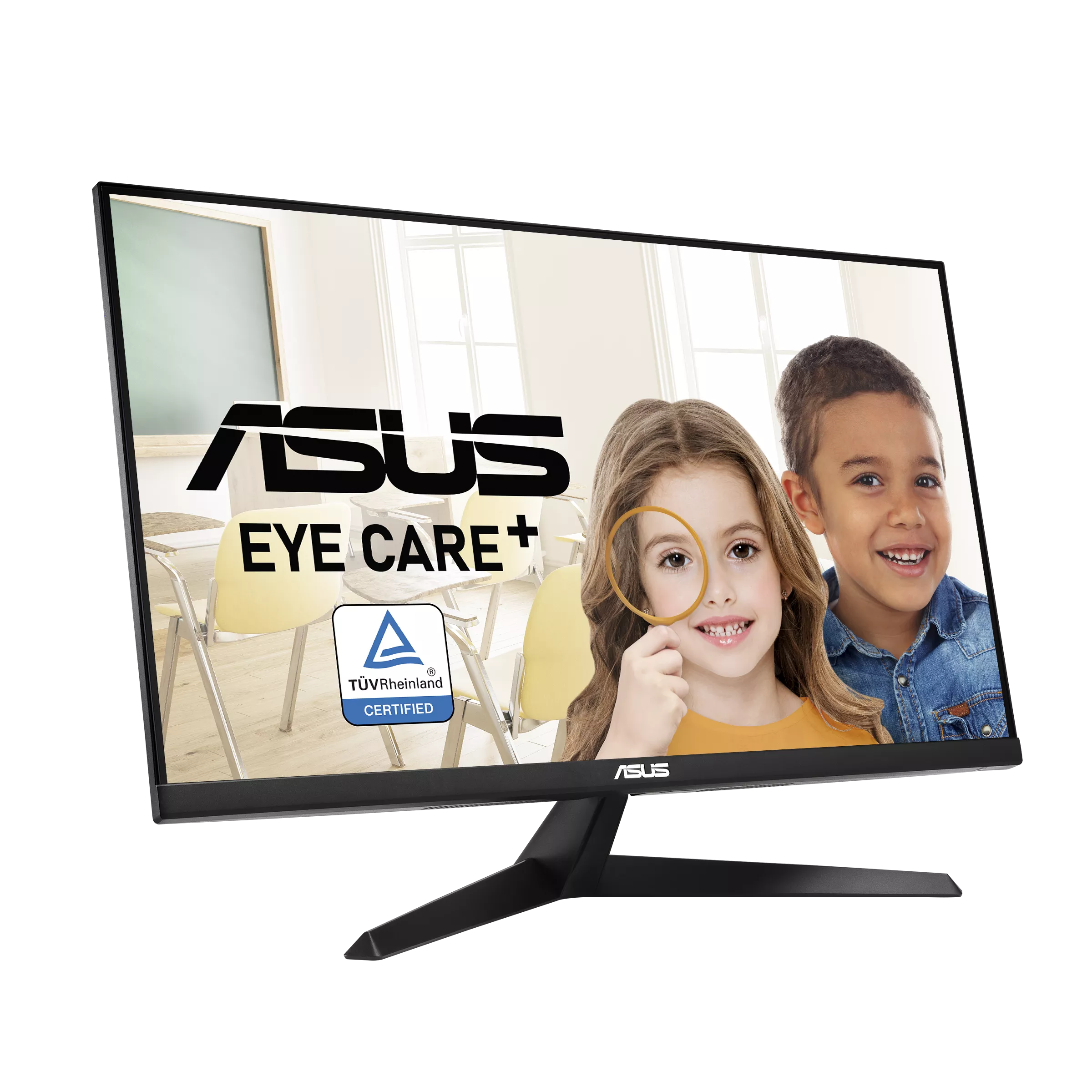 ASUS VY279HE 27” Full HD IPS Eye Care Monitor – 1920×1080, 75Hz, 1ms (MPRT), Adaptive Sync, Eye Care+, HDMI, VGA (D-Sub), Flicker-Free, Blue Light Filter, Antibacterial Bezel, VESA Mount – Black