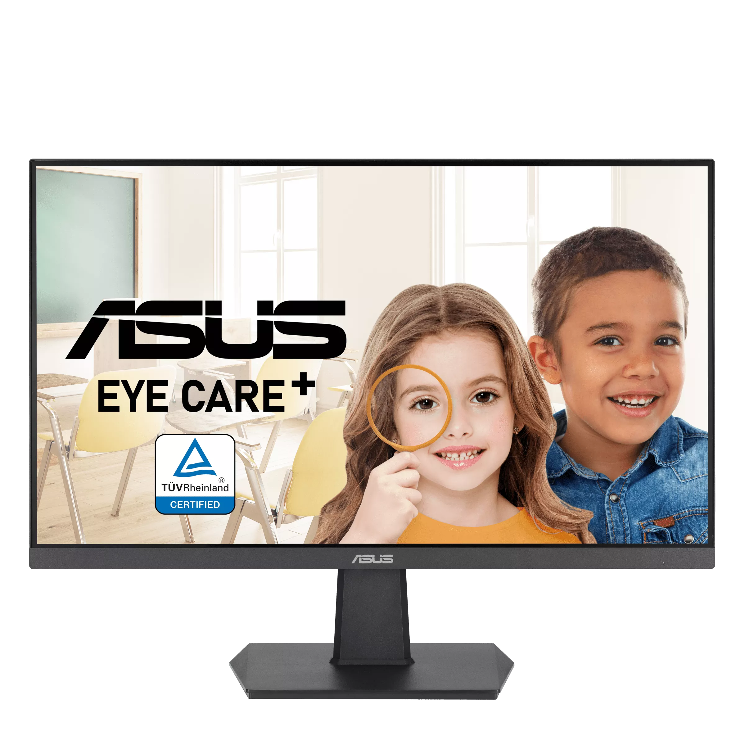 ASUS VA27EHF Eye Care 27” Full HD IPS Monitor – 1920×1080, 100Hz, 1ms (VRB), Adaptive Sync, Eye Care+, Ultra-Low Blue Light, Flicker-Free, HDMI, VGA (D-Sub), VESA Mount – Frameless Design – Black