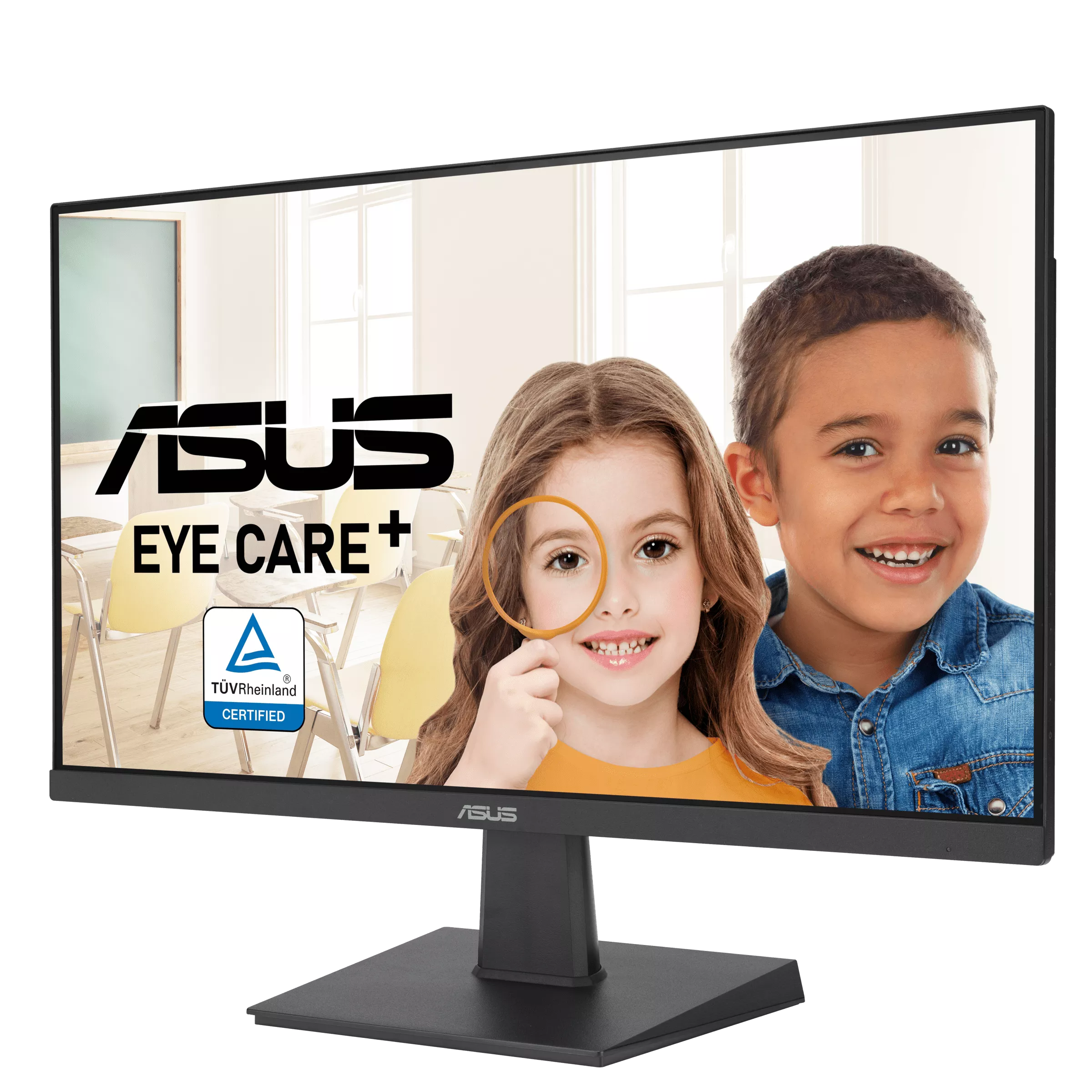 ASUS VA27EHF Eye Care 27” Full HD IPS Monitor – 1920×1080, 100Hz, 1ms (VRB), Adaptive Sync, Eye Care+, Ultra-Low Blue Light, Flicker-Free, HDMI, VGA (D-Sub), VESA Mount – Frameless Design – Black