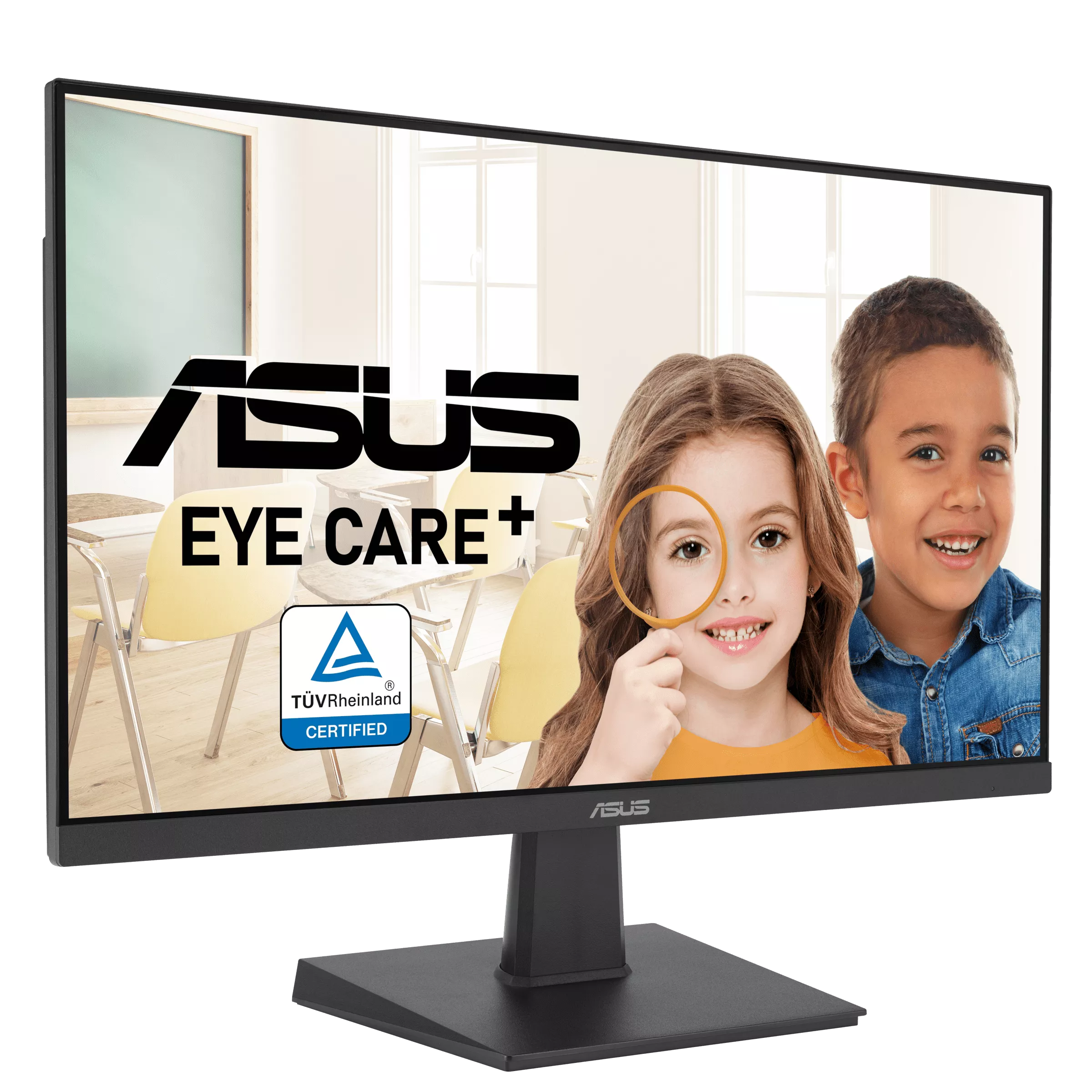 ASUS VA27EHF Eye Care 27” Full HD IPS Monitor – 1920×1080, 100Hz, 1ms (VRB), Adaptive Sync, Eye Care+, Ultra-Low Blue Light, Flicker-Free, HDMI, VGA (D-Sub), VESA Mount – Frameless Design – Black