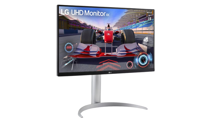 LG UltraFine 27UQ750-W 27” 4K UHD IPS Monitor – 3840×2160, 144Hz (VRR), USB-C with 65W PD, HDR10, AMD FreeSync, DisplayPort, HDMI 2.1, sRGB 99%, Ergonomic Stand, VESA Mount – White/Silver