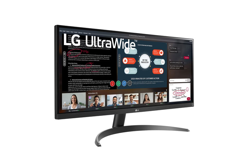 LG 29BN650-B 29” UltraWide™ Full HD IPS Monitor – 2560×1080, 75Hz, 1ms MBR, FreeSync, HDR10, Reader Mode, Tilt/Height Adjustable Stand, VESA Mount – Black