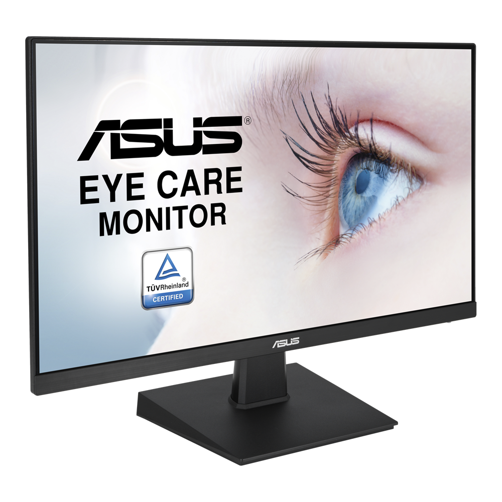 ASUS Eye Care VZ24EHF - 24” Full HD IPS Monitor – 1920×1080, 75Hz, 5ms, Flicker-Free, Low Blue Light, HDMI/VGA, VESA Mount – Black