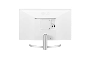 LG 27UL500-W 27” 4K UHD IPS Monitor – 3840×2160, HDR10, sRGB 98%, AMD FreeSync, HDMI, DisplayPort, VESA Mount, Tilt Stand – White