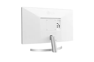 LG 27UL500-W 27” 4K UHD IPS Monitor – 3840×2160, HDR10, sRGB 98%, AMD FreeSync, HDMI, DisplayPort, VESA Mount, Tilt Stand – White