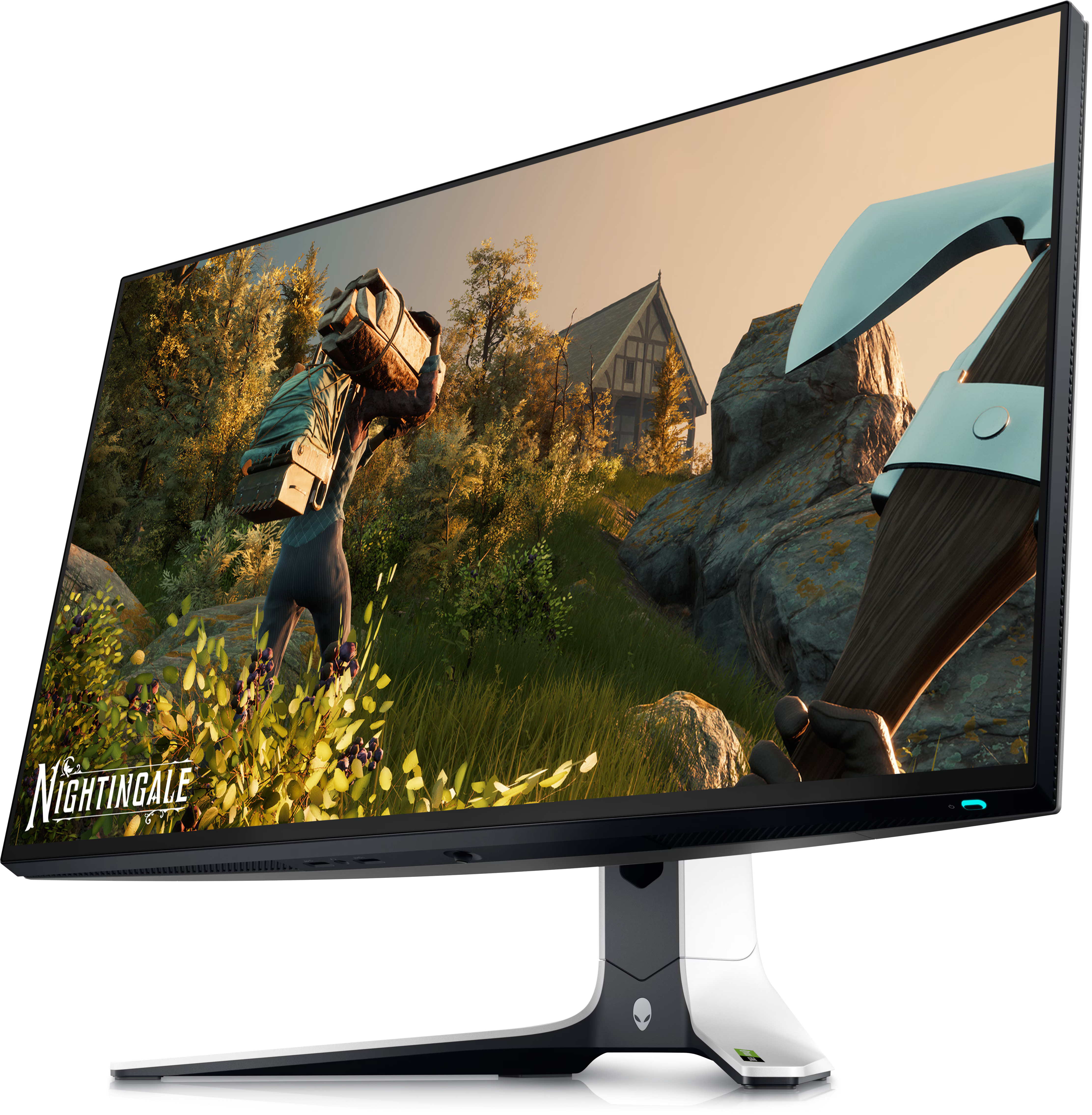 Alienware AW2723DF 27” QHD Fast IPS Gaming Monitor – 2560×1440, 280Hz (OC), 1ms (GtG), NVIDIA G-SYNC Compatible, AMD FreeSync Premium Pro, VESA DisplayHDR 600, sRGB 100%, USB Hub, Adjustable Stand, VESA Mount – Lunar Light
