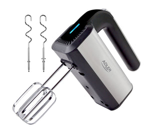 Adler AD 4225 INOX Hand Blender, 800W, 3-in-1 Multifunction Kitchen Mixer, Stainless Steel Stick Blender with Attachments, Black/Silver