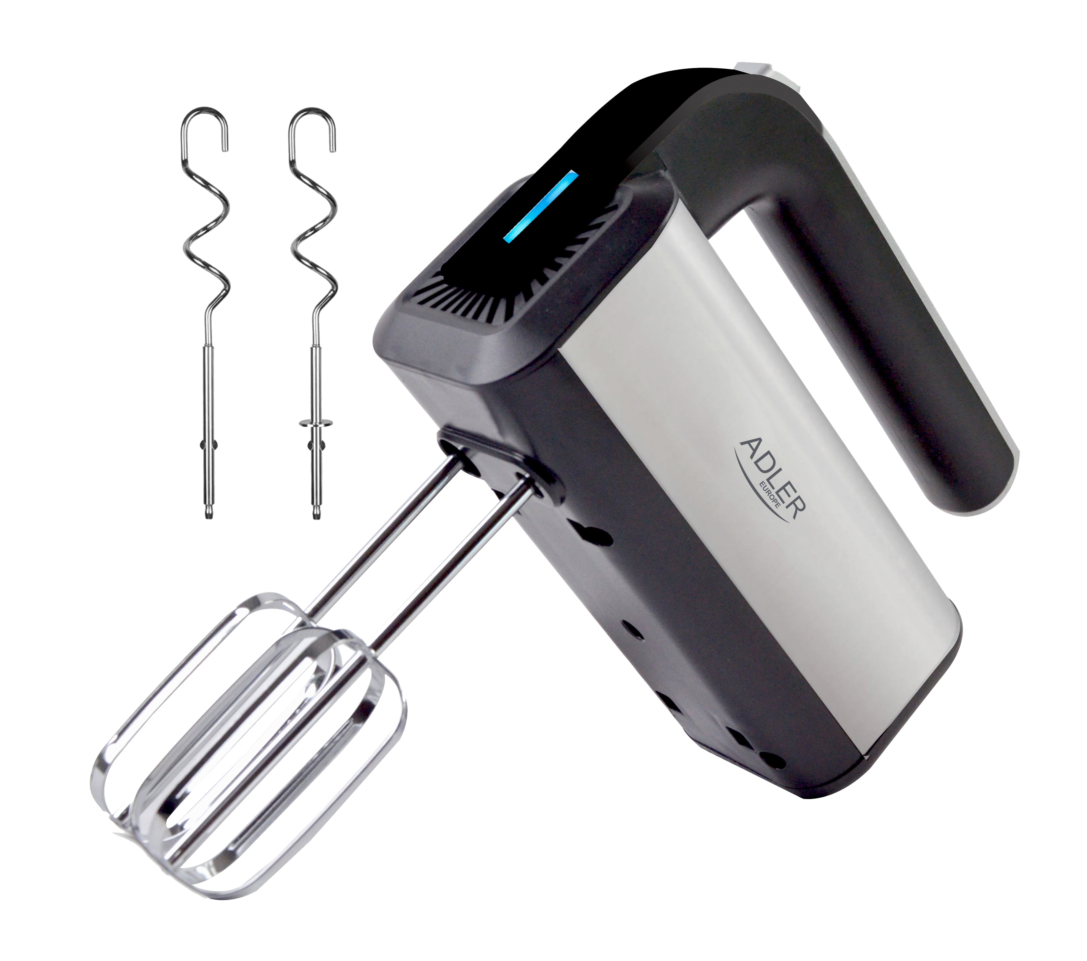 Adler AD 4225 INOX Hand Blender, 800W, 3-in-1 Multifunction Kitchen Mixer, Stainless Steel Stick Blender with Attachments, Black/Silver