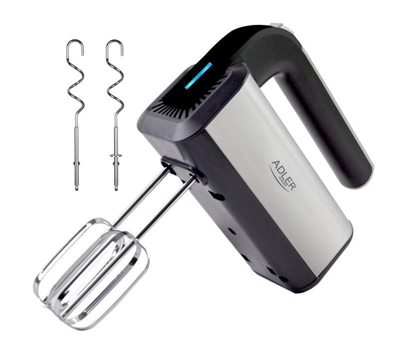 Adler AD 4225 INOX Hand Blender, 800W, 3-in-1 Multifunction Kitchen Mixer, Stainless Steel Stick Blender with Attachments, Black/Silver