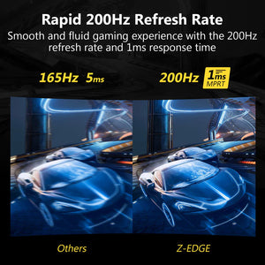 Z-Edge UG27 27” Curved Gaming Monitor – 1920×1080, 165Hz, 1ms MPRT, VA Panel, 1500R Curve, FreeSync, Built-in Speakers, RGB Backlight, HDMI, DisplayPort, VESA Mount – Black