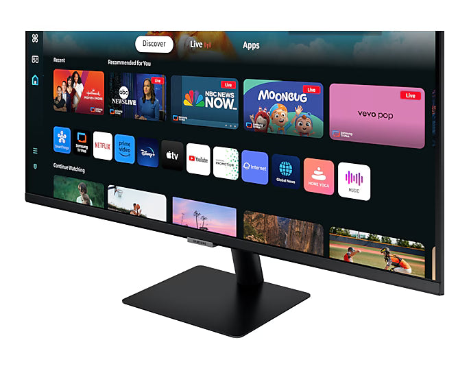 SAMSUNG 32-Inch M5 (M50D) Series FHD Smart Monitor with Streaming TV, Speakers, HDR10, Gaming Hub, Multiple Ports, Workout Tracker, Vision Accessibility Tools, LS32DM500ENXGO