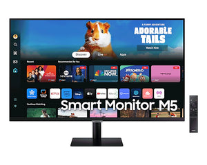 SAMSUNG 32-Inch M5 (M50D) Series FHD Smart Monitor with Streaming TV, Speakers, HDR10, Gaming Hub, Multiple Ports, Workout Tracker, Vision Accessibility Tools, LS32DM500ENXGO