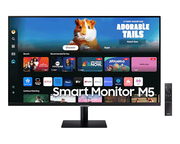 SAMSUNG 32-Inch M5 (M50D) Series FHD Smart Monitor with Streaming TV, Speakers, HDR10, Gaming Hub, Multiple Ports, Workout Tracker, Vision Accessibility Tools, LS32DM500ENXGO