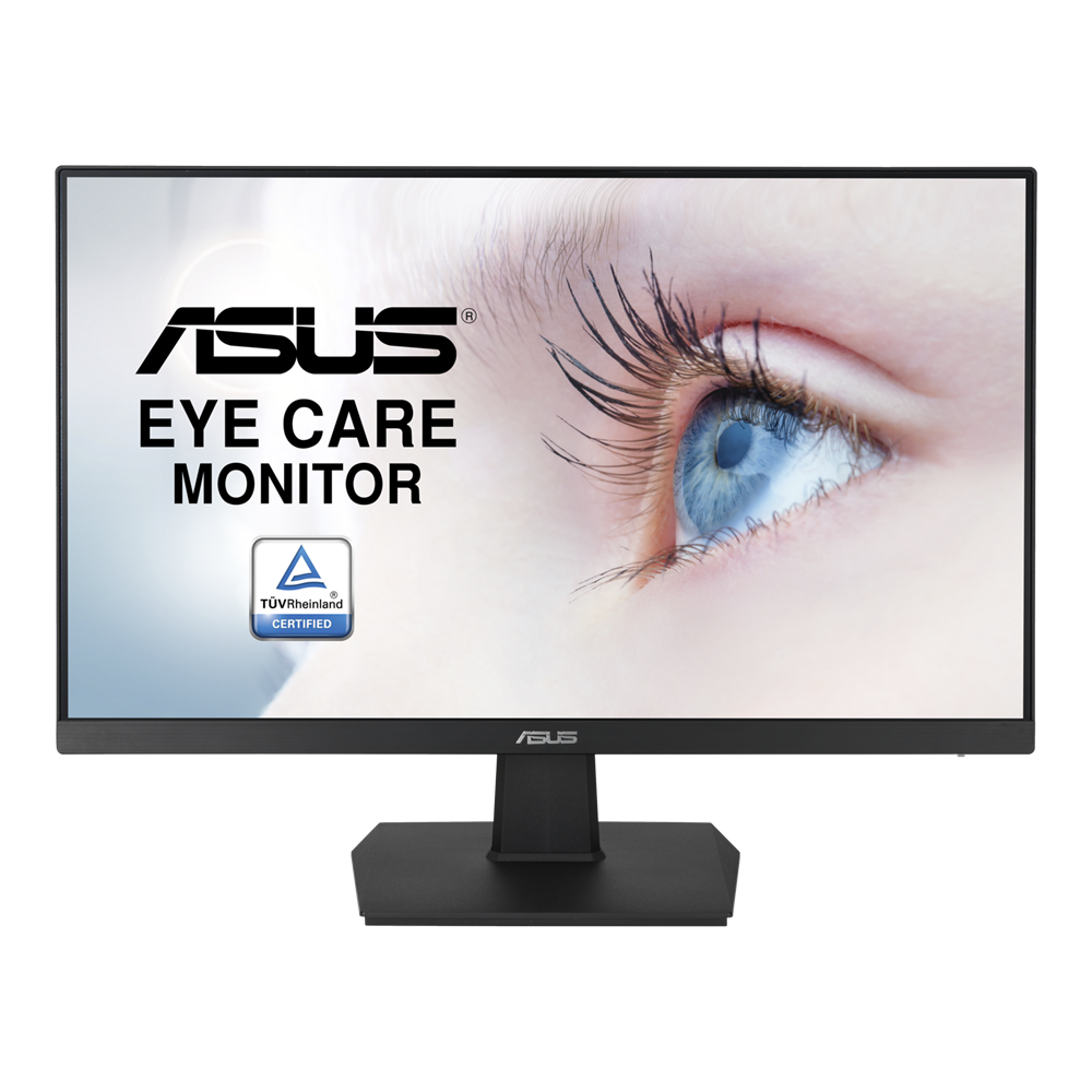 ASUS Eye Care VZ24EHF - 24” Full HD IPS Monitor – 1920×1080, 75Hz, 5ms, Flicker-Free, Low Blue Light, HDMI/VGA, VESA Mount – Black